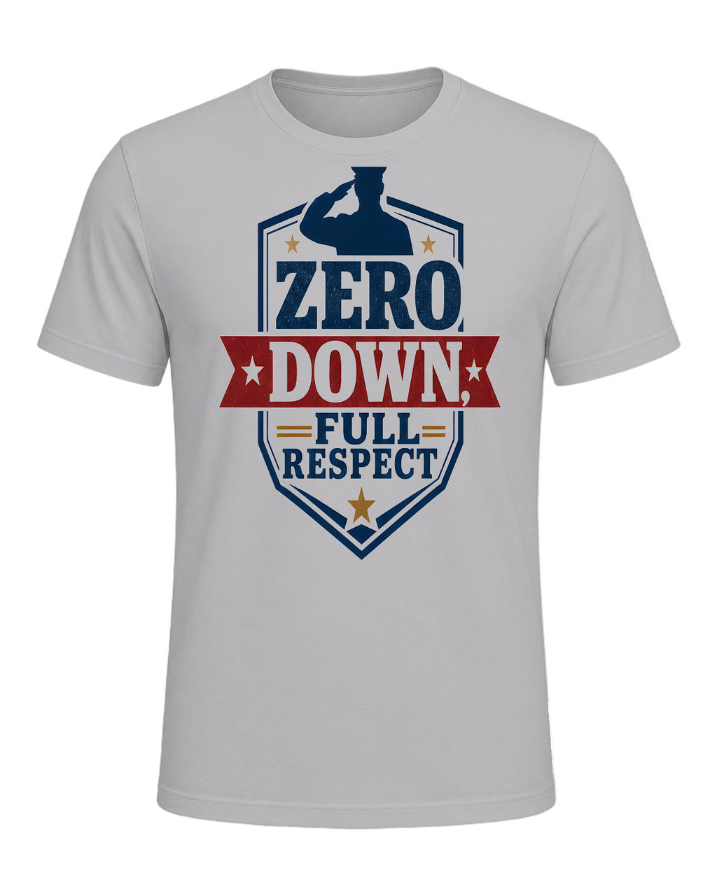 ZERO DOWN, FULL RESPECT — Athletic Heather