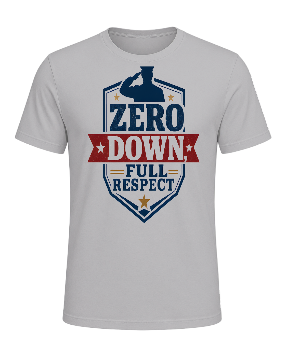 ZERO DOWN, FULL RESPECT — Athletic Heather