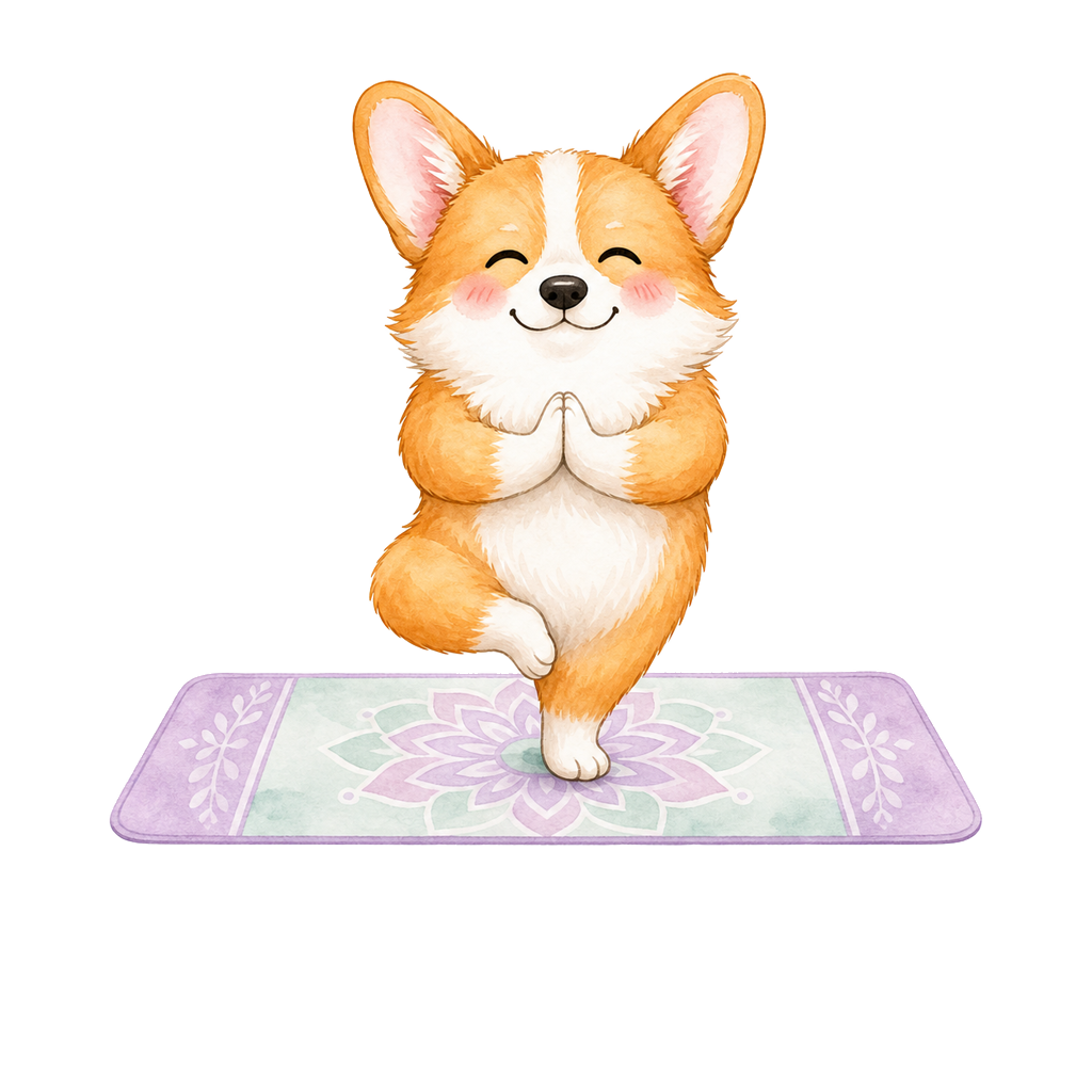Corgi + Yoga