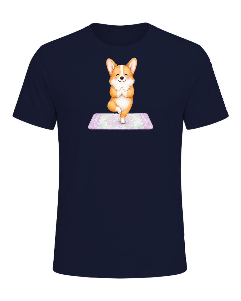 Corgi + Yoga — Navy