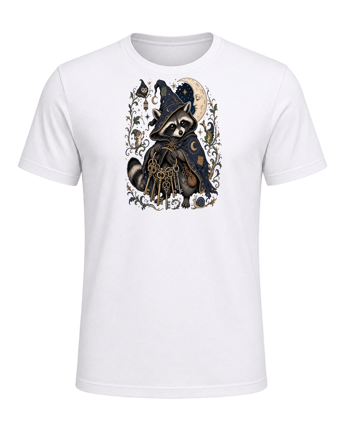Raccoon Wizard Energy — White