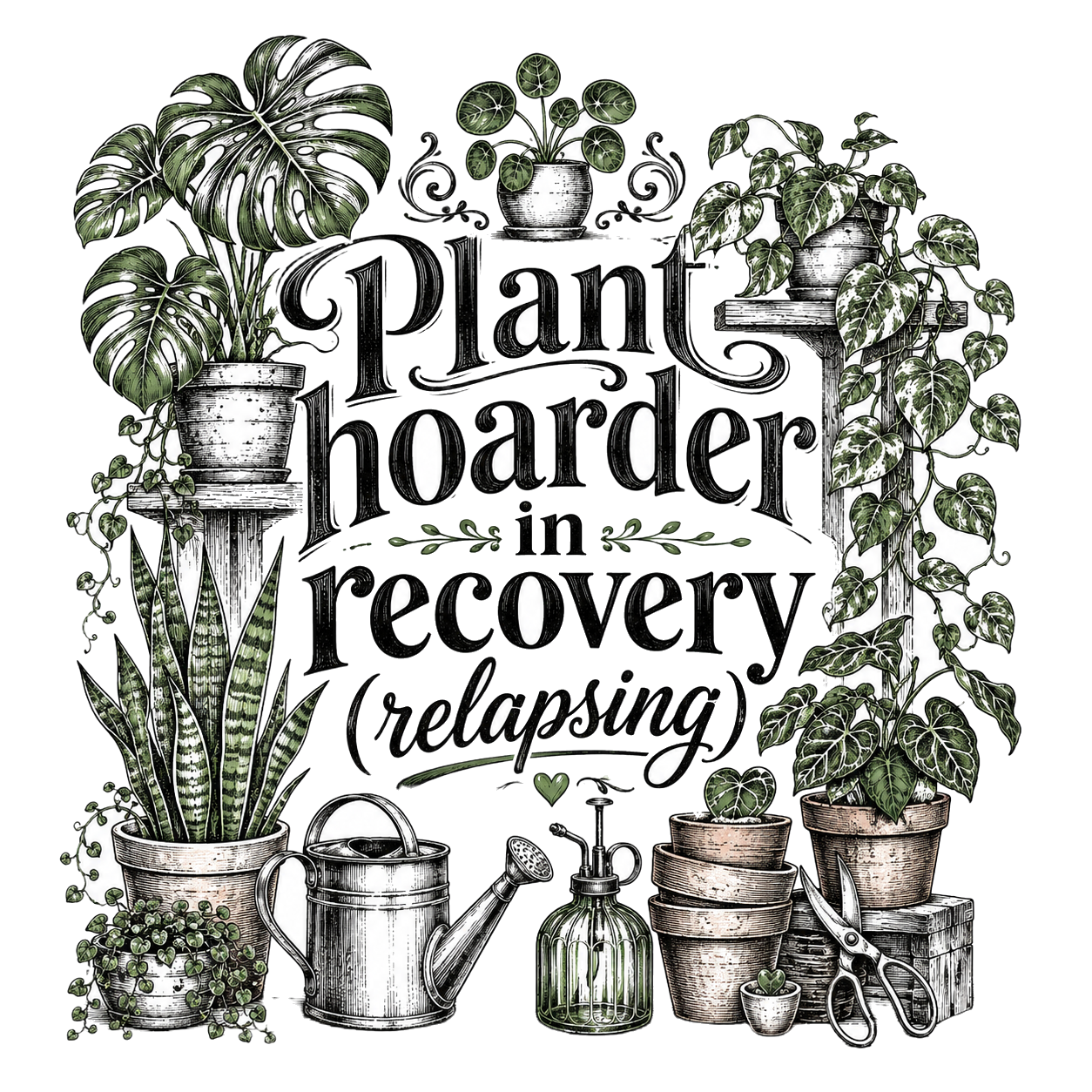 Plant hoarder in recovery (relapsing)