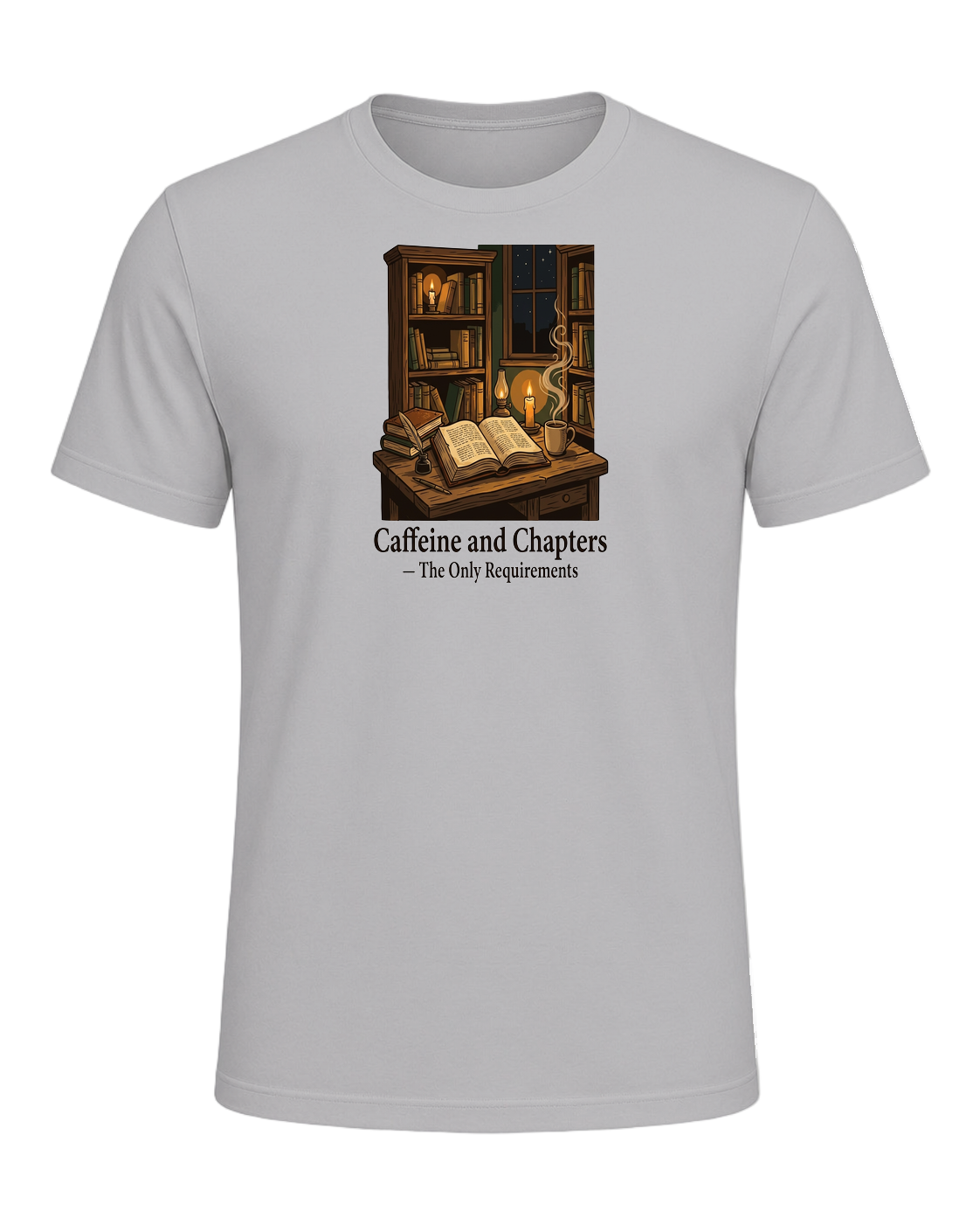 Books & Coffee — Athletic Heather