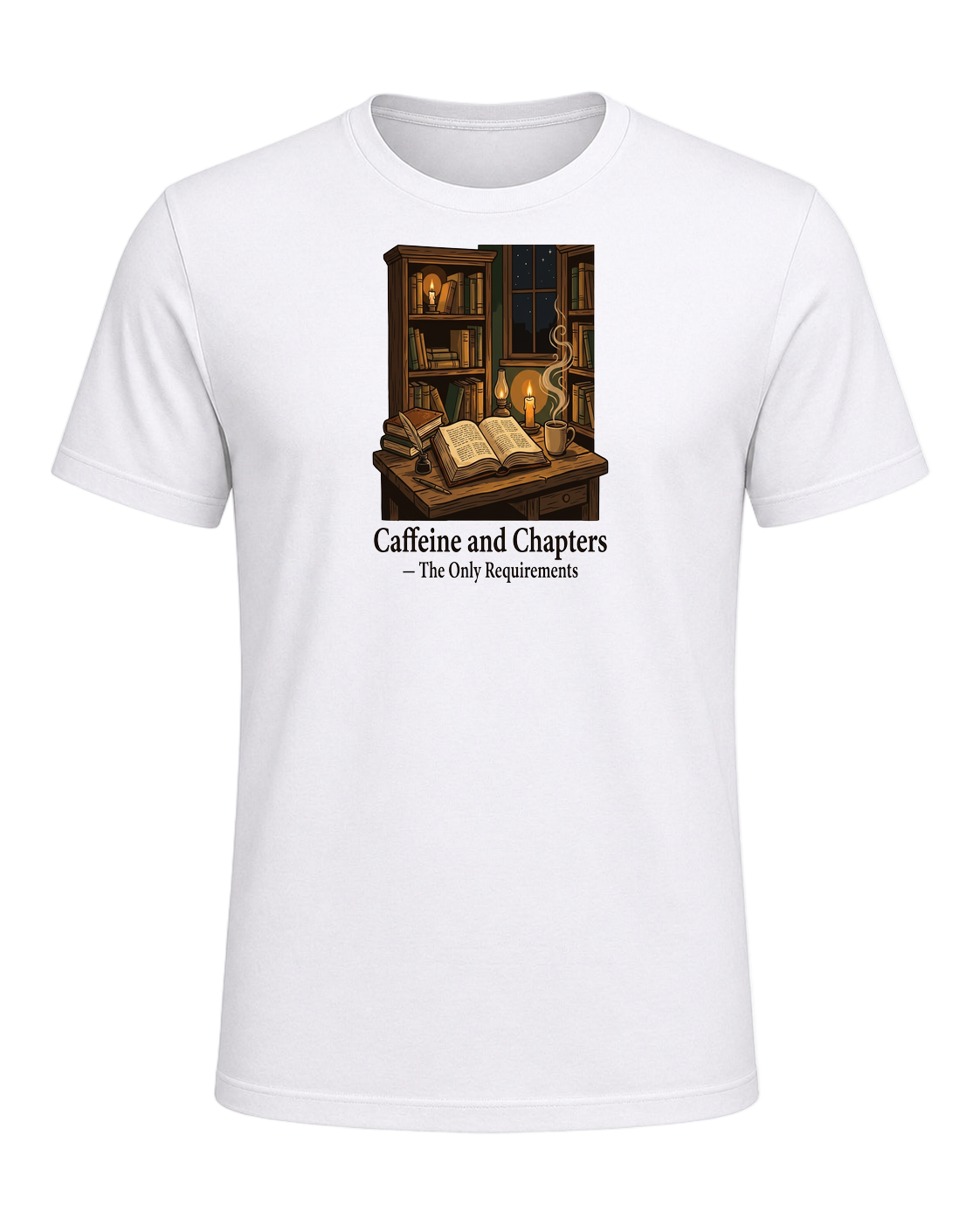 Books & Coffee — White