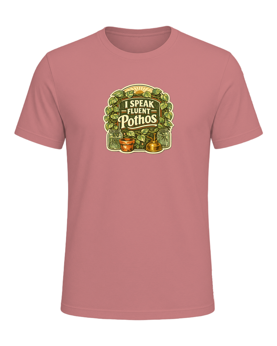 I Speak Fluent Pothos Tee — Heather Mauve