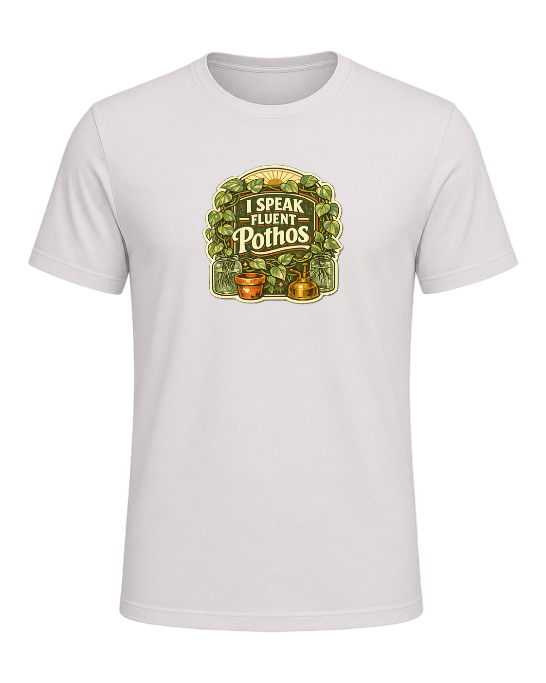 I Speak Fluent Pothos Tee — Vintage White