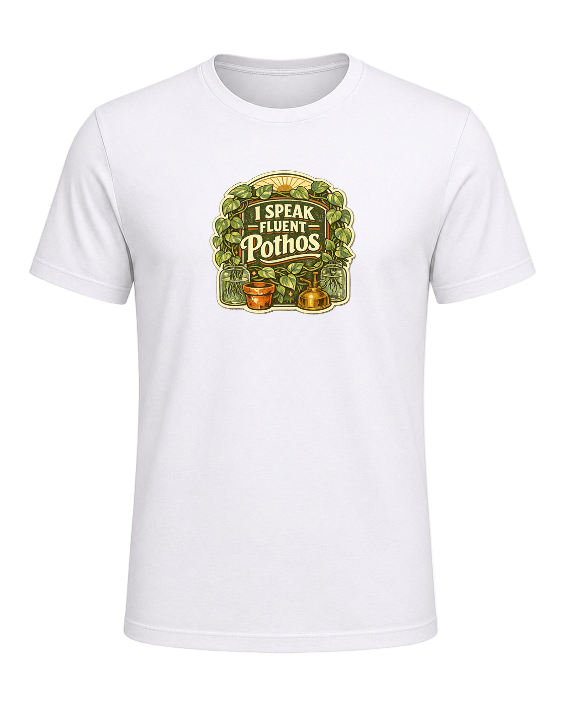 I Speak Fluent Pothos Tee — White