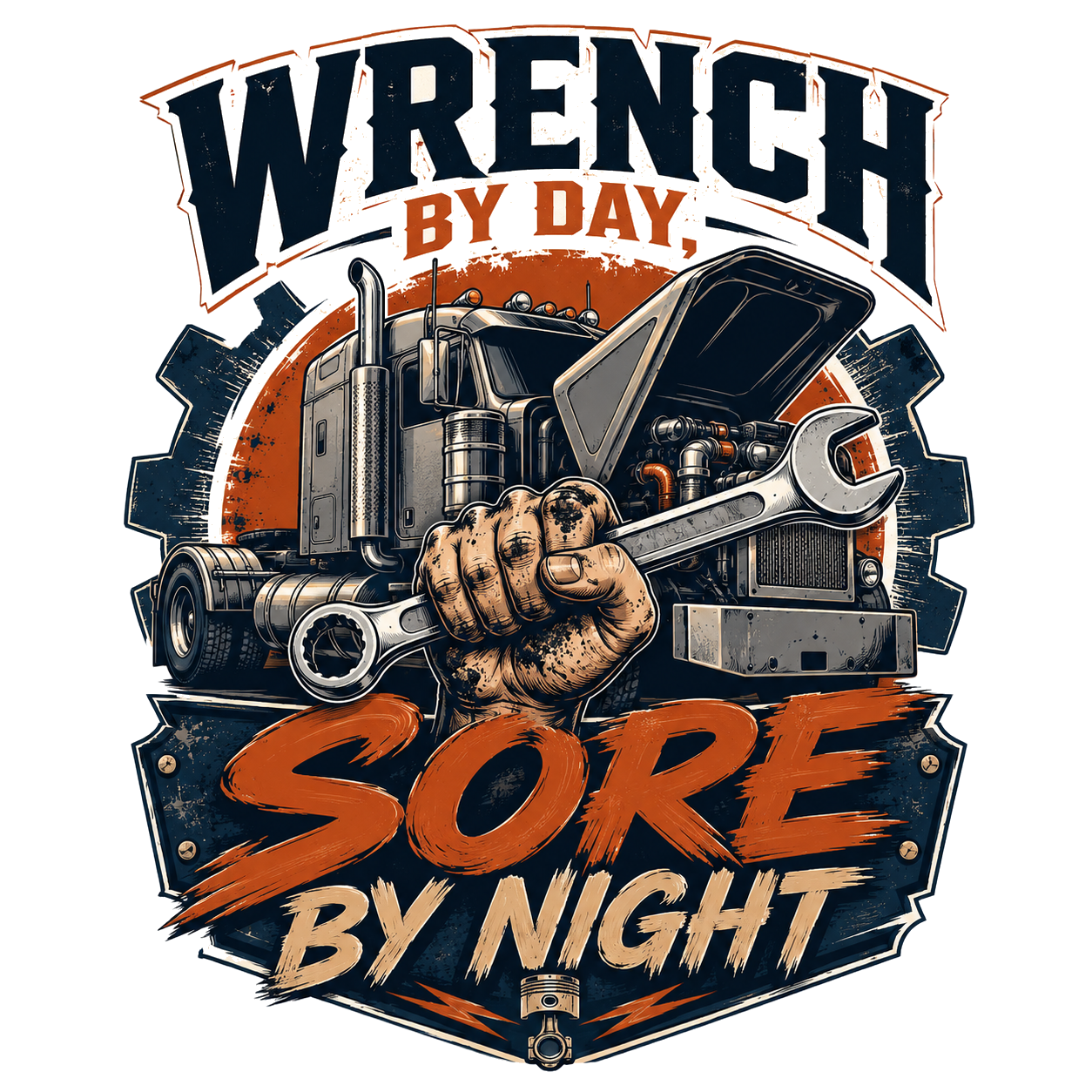 Wrench by day, sore by night