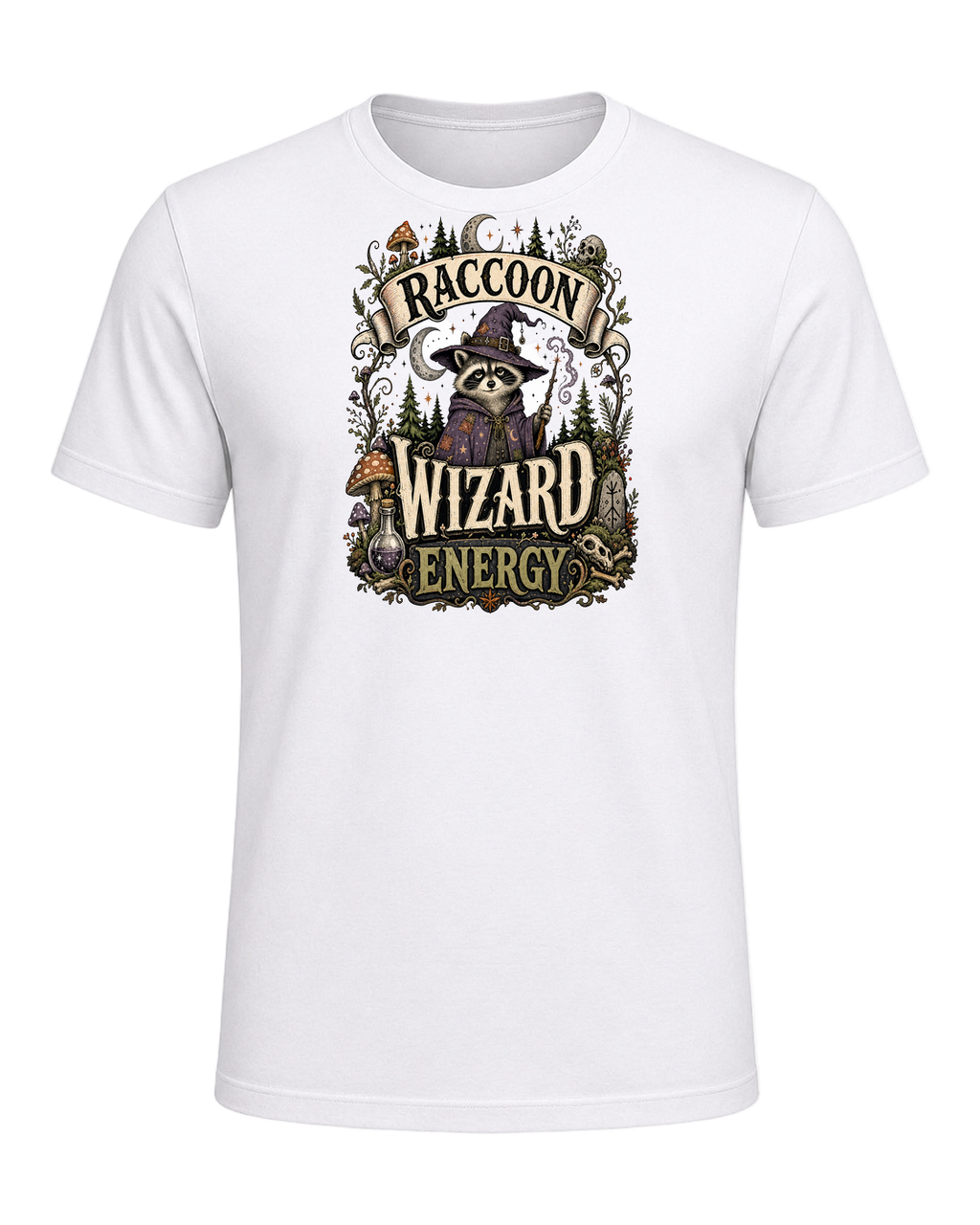 RACCOON WIZARD ENERGY — White