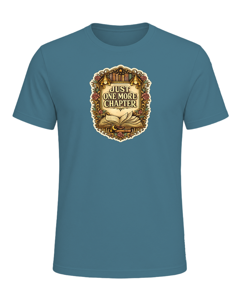 Just One More Chapter Tee — Heather Deep Teal