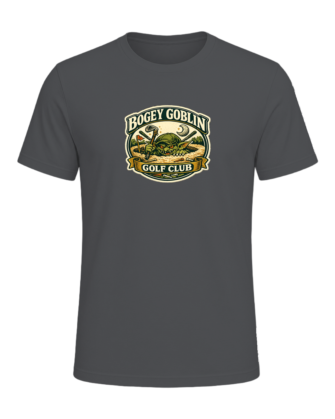 Bogey Goblin Golf Club Tee — Asphalt