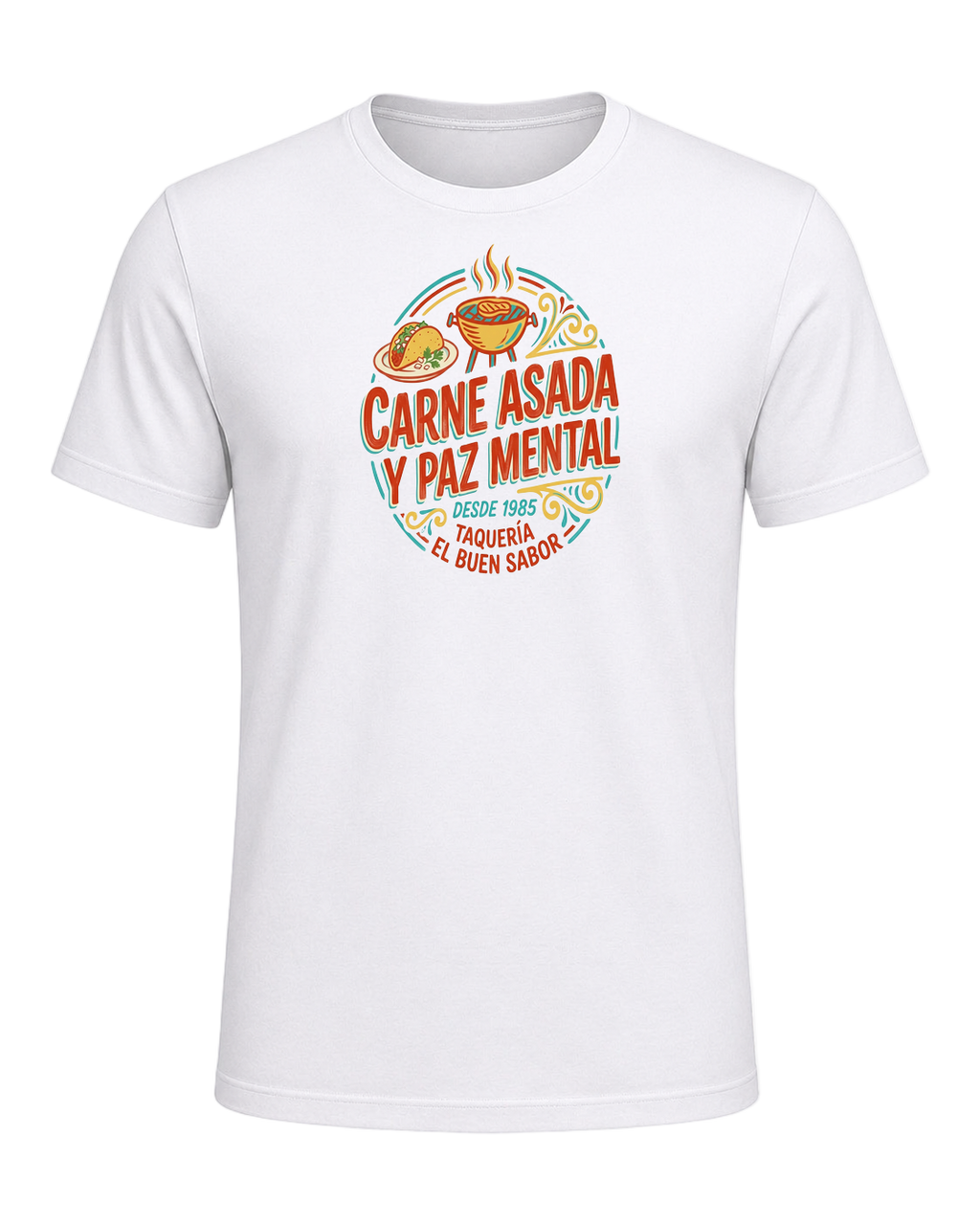 CARNE ASADA Y PAZ MENTAL — White