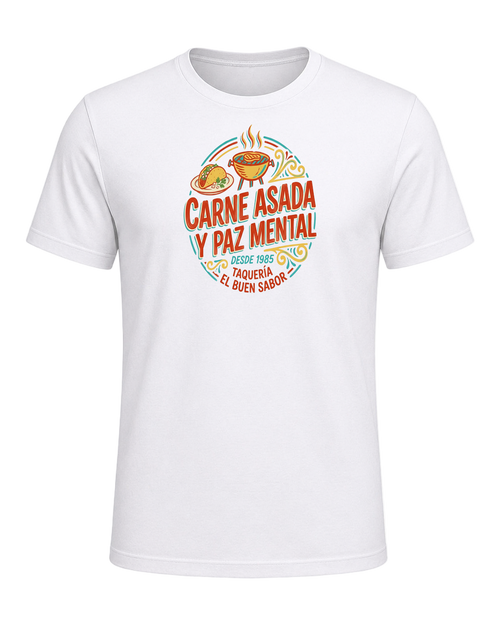 CARNE ASADA Y PAZ MENTAL — White