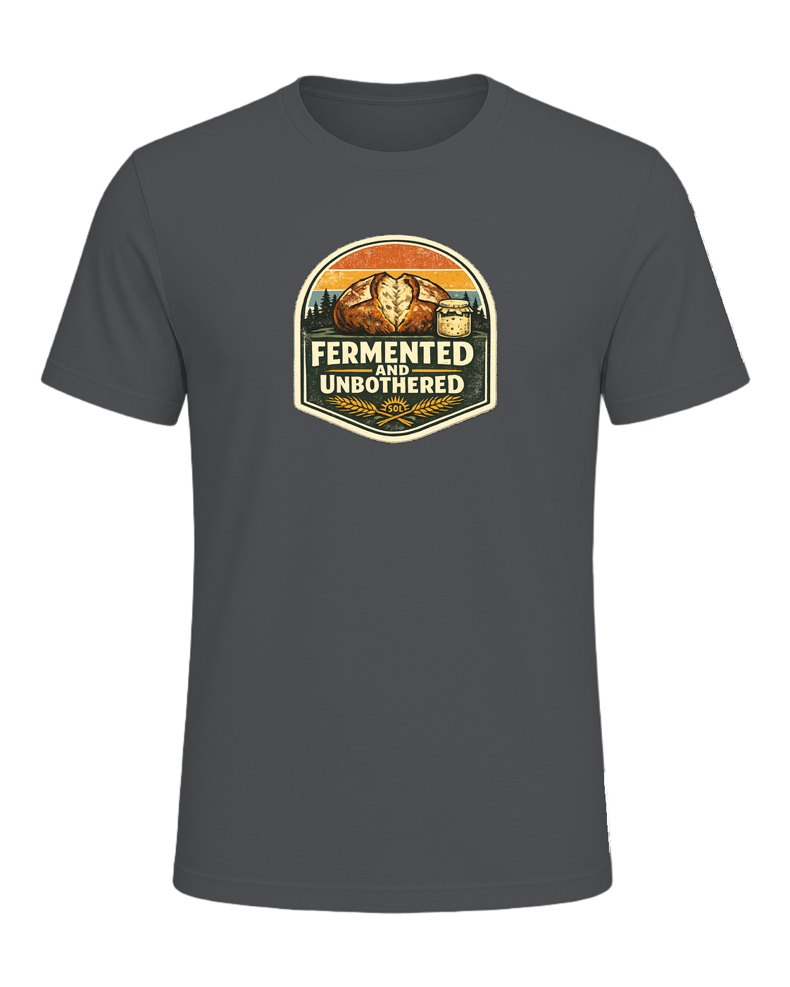 Fermented And Unbothered Tee — Asphalt
