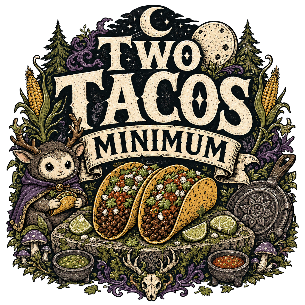 TWO TACOS MINIMUM