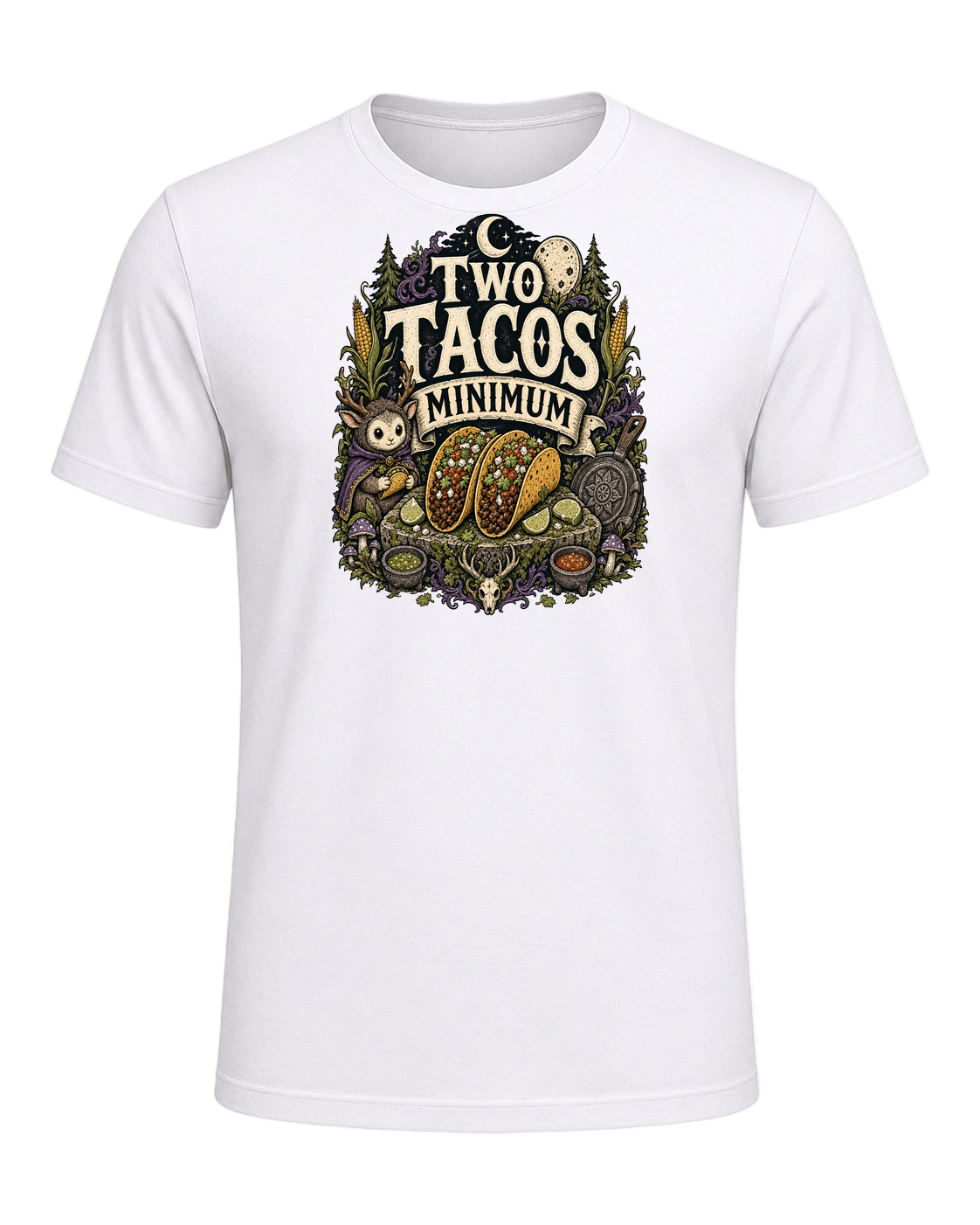 TWO TACOS MINIMUM — White