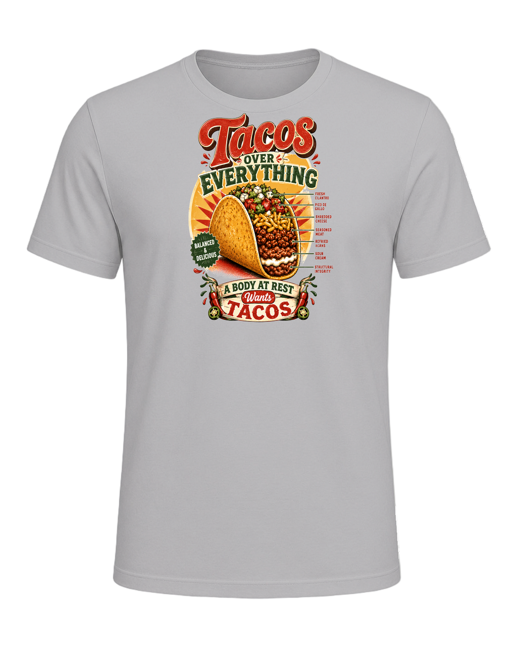 Tacos Over Everything — Athletic Heather