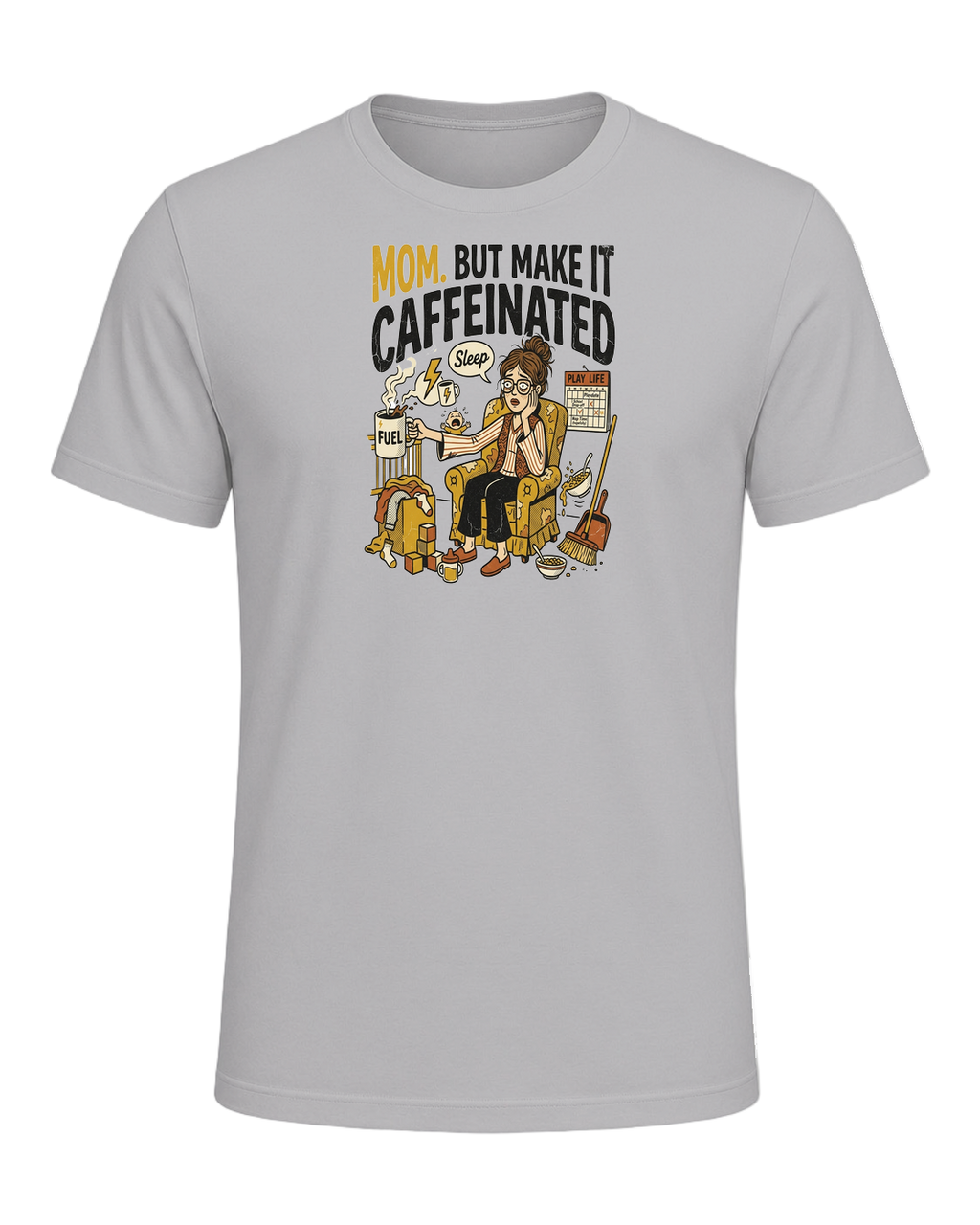 MOM. BUT MAKE IT CAFFEINATED — Athletic Heather