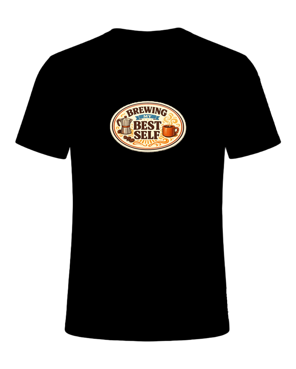 Brewing My Best Self Tee — Black