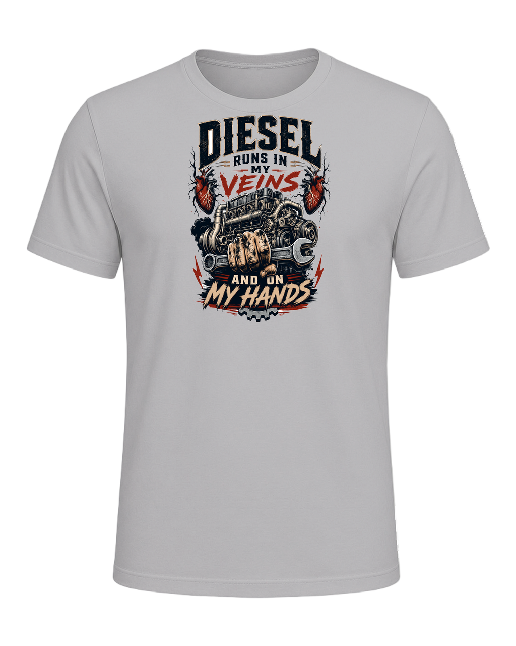 Diesel runs in my veins and on my hands — Athletic Heather