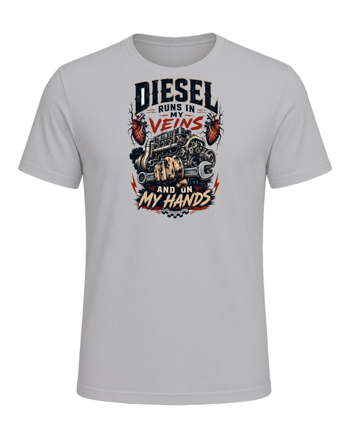 Diesel runs in my veins and on my hands — Athletic Heather