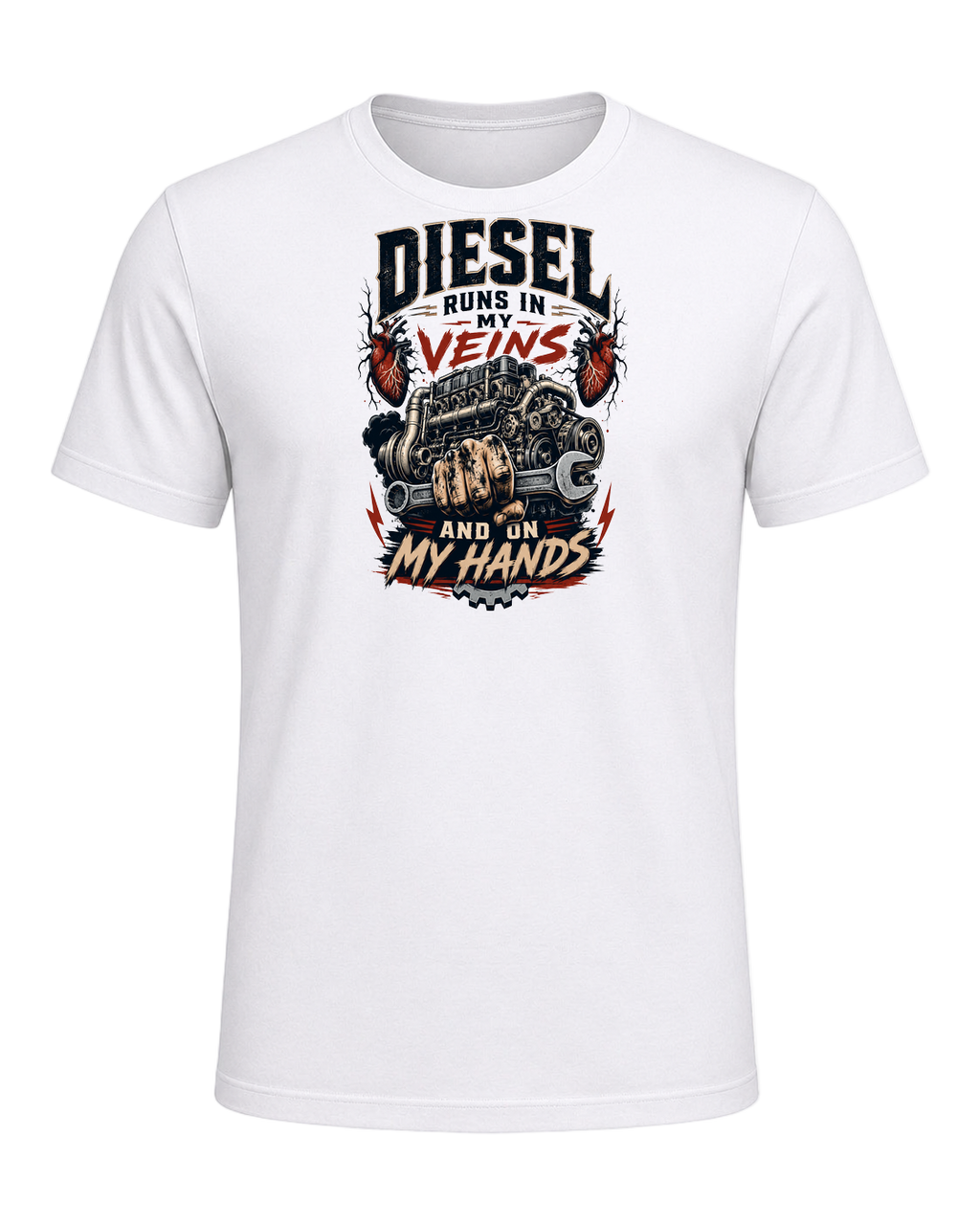 Diesel runs in my veins and on my hands — White