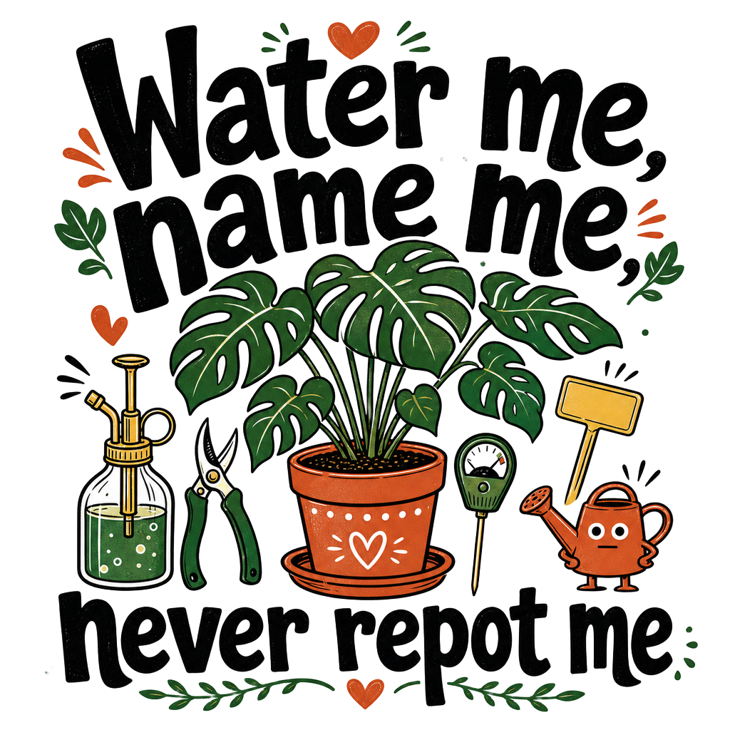 Water me, name me, never repot me