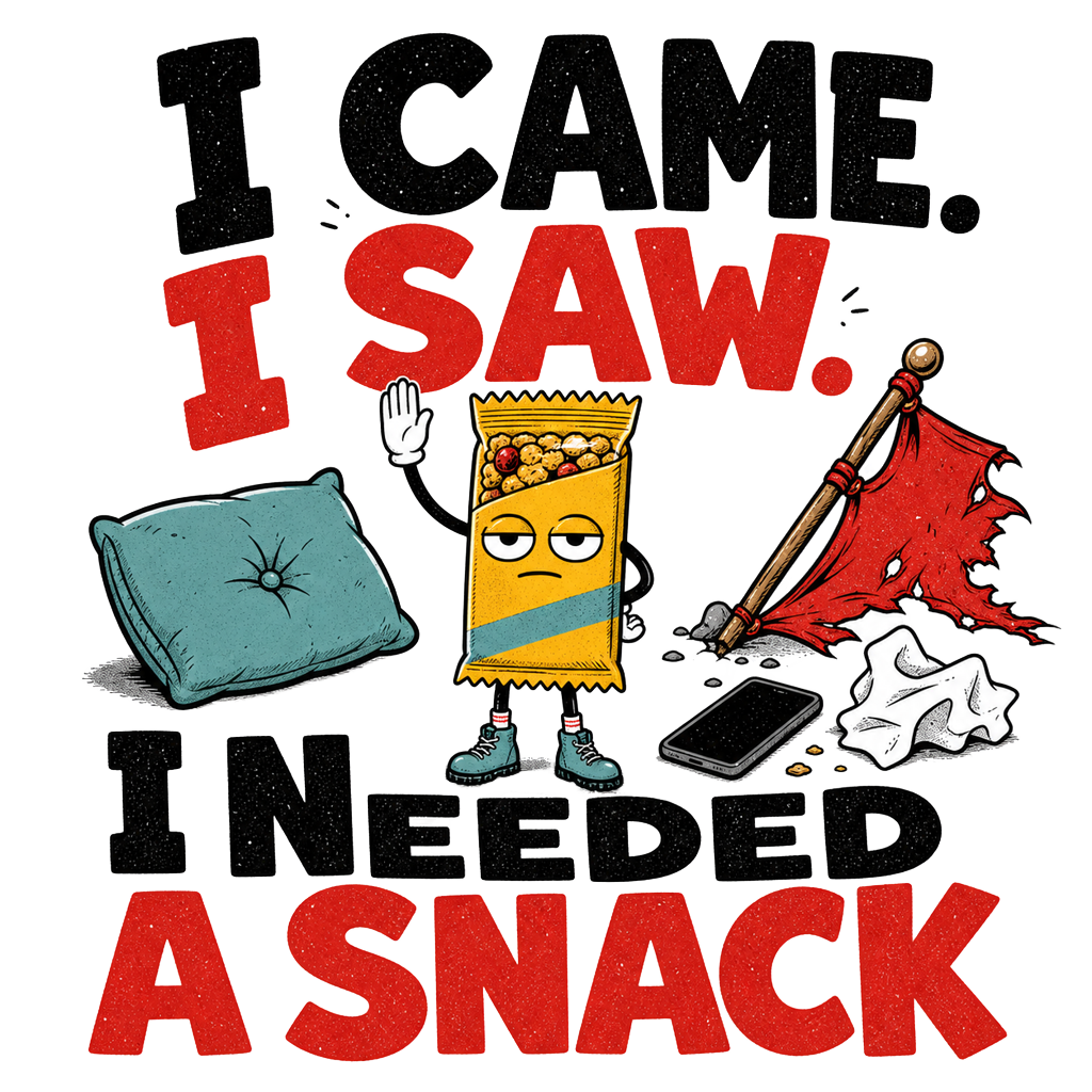 I CAME. I SAW. I NEEDED A SNACK