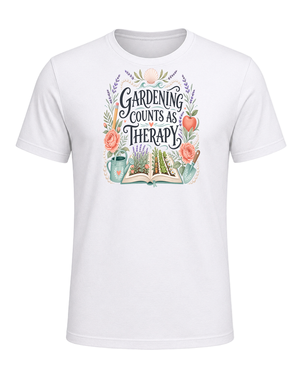 GARDENING COUNTS AS THERAPY — White