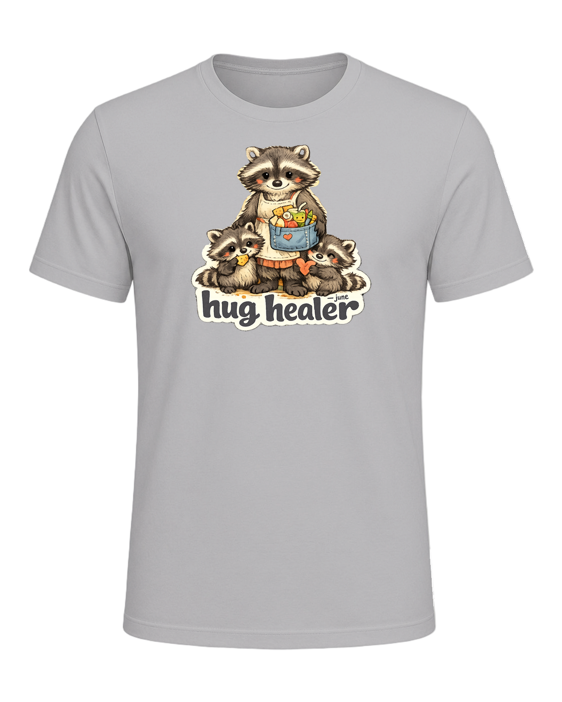 Snack Dealer, Hug Healer Tee — Athletic Heather