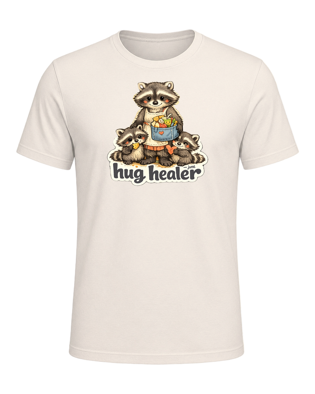 Snack Dealer, Hug Healer Tee — Natural