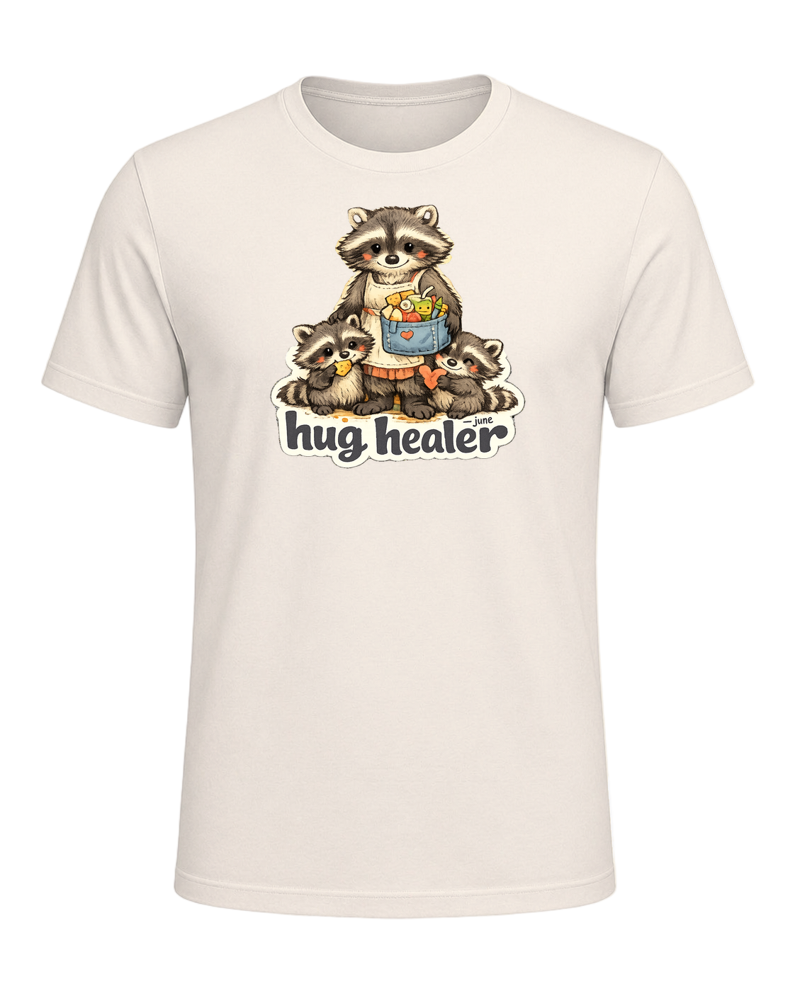 Snack Dealer, Hug Healer Tee — Natural