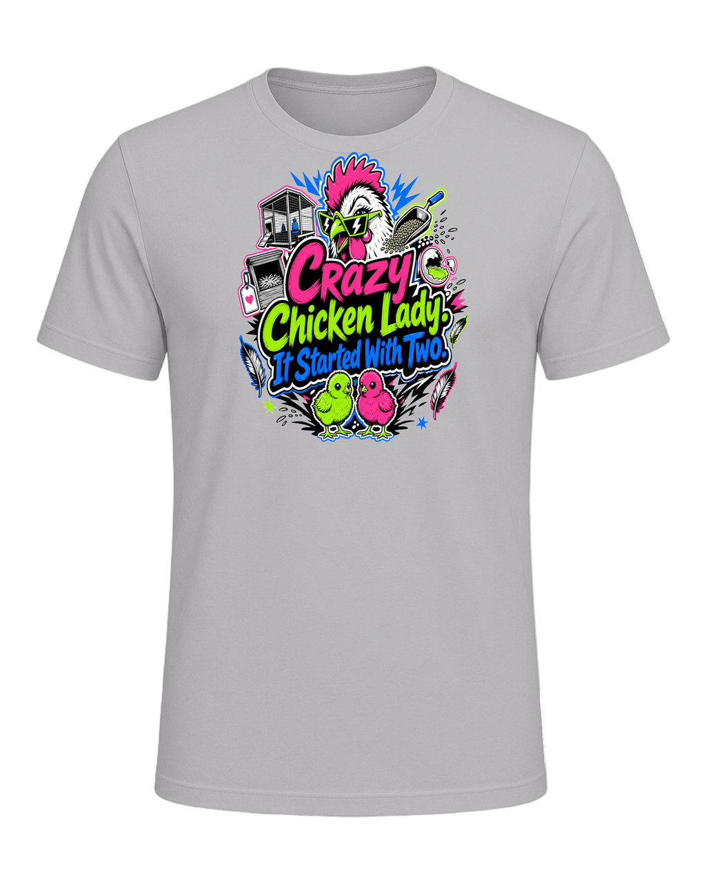 Crazy Chicken Lady. It Started With Two. — Athletic Heather