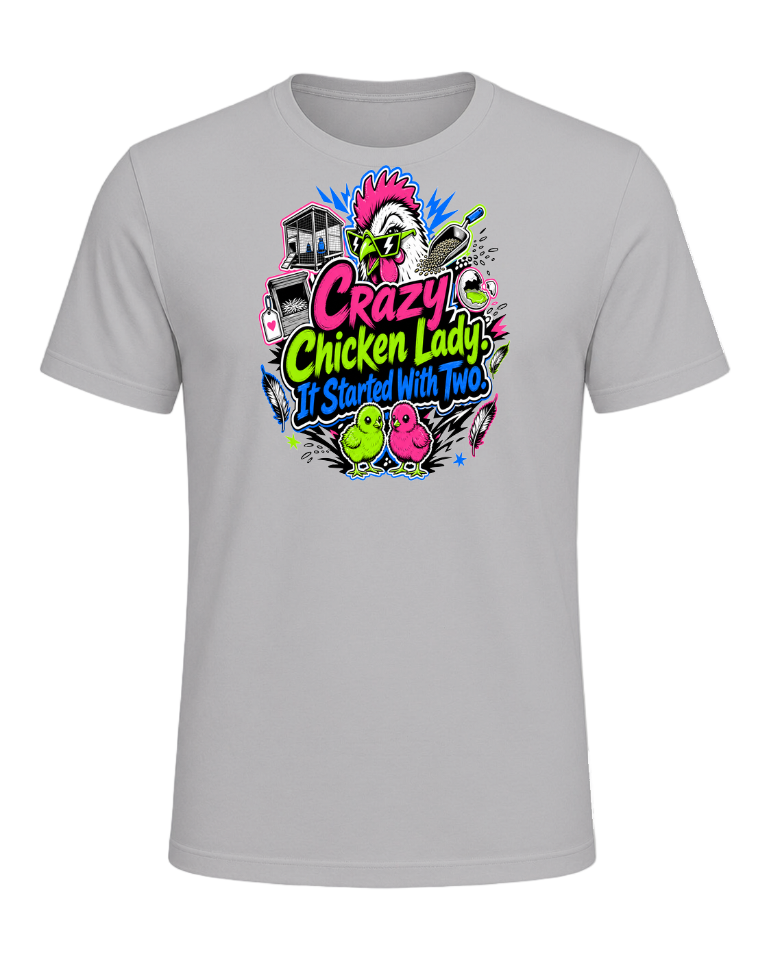 Crazy Chicken Lady. It Started With Two. — Athletic Heather