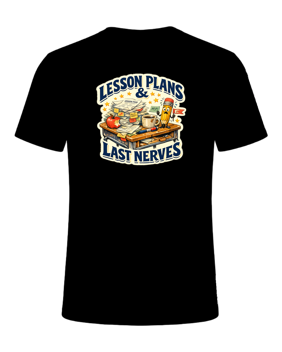 Lesson Plans & Last Nerves Tee — Black