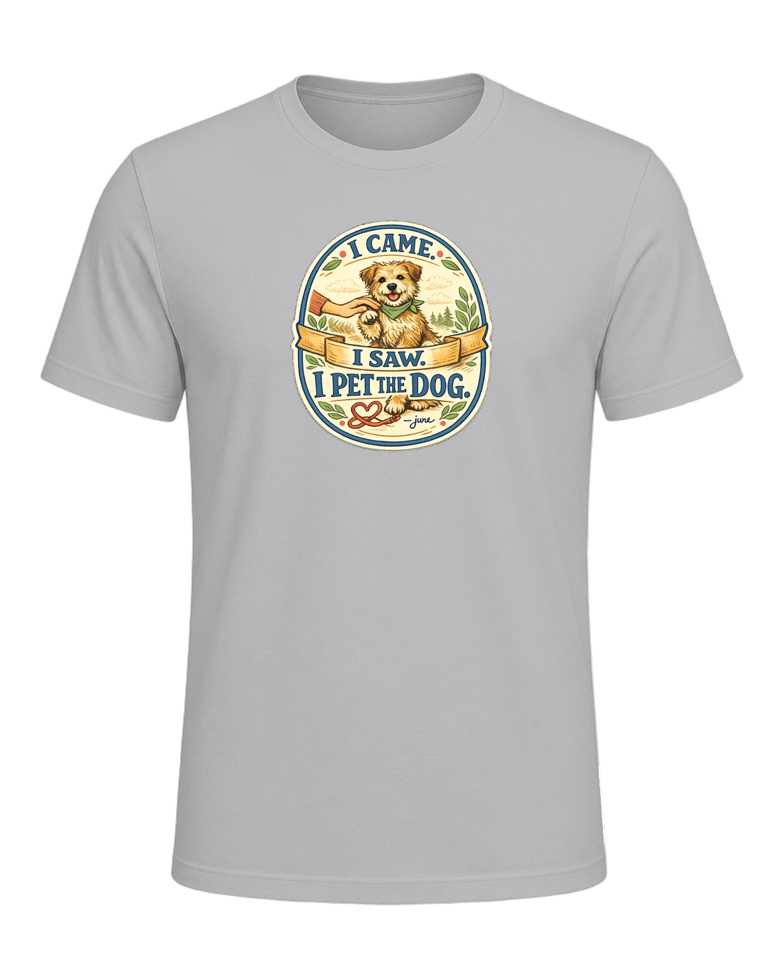 I Came. I Saw. I Pet The Dog. Tee — Athletic Heather