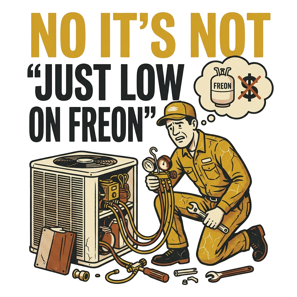 No it's not 'just low on freon'