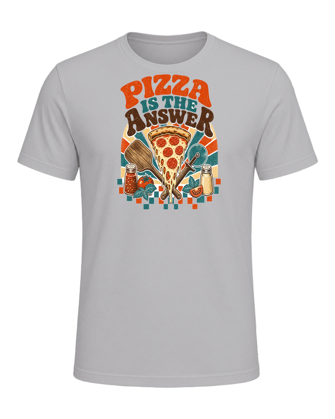 PIZZA IS THE ANSWER — Athletic Heather