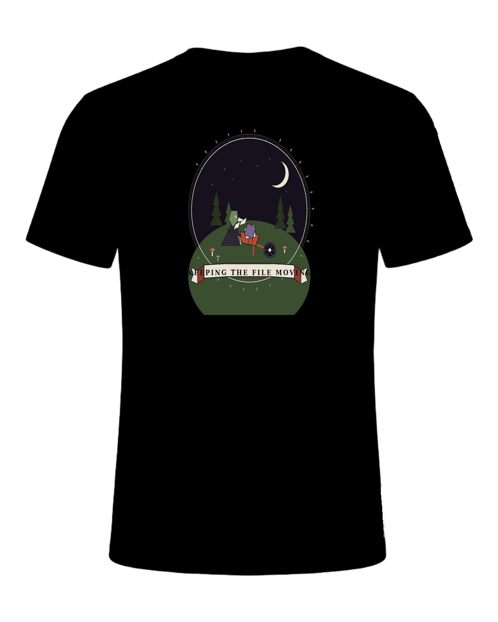 KEEPING THE FILE MOVING — Black