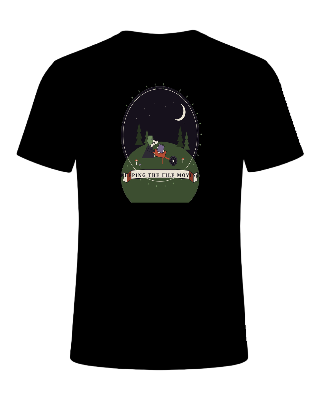 KEEPING THE FILE MOVING — Black