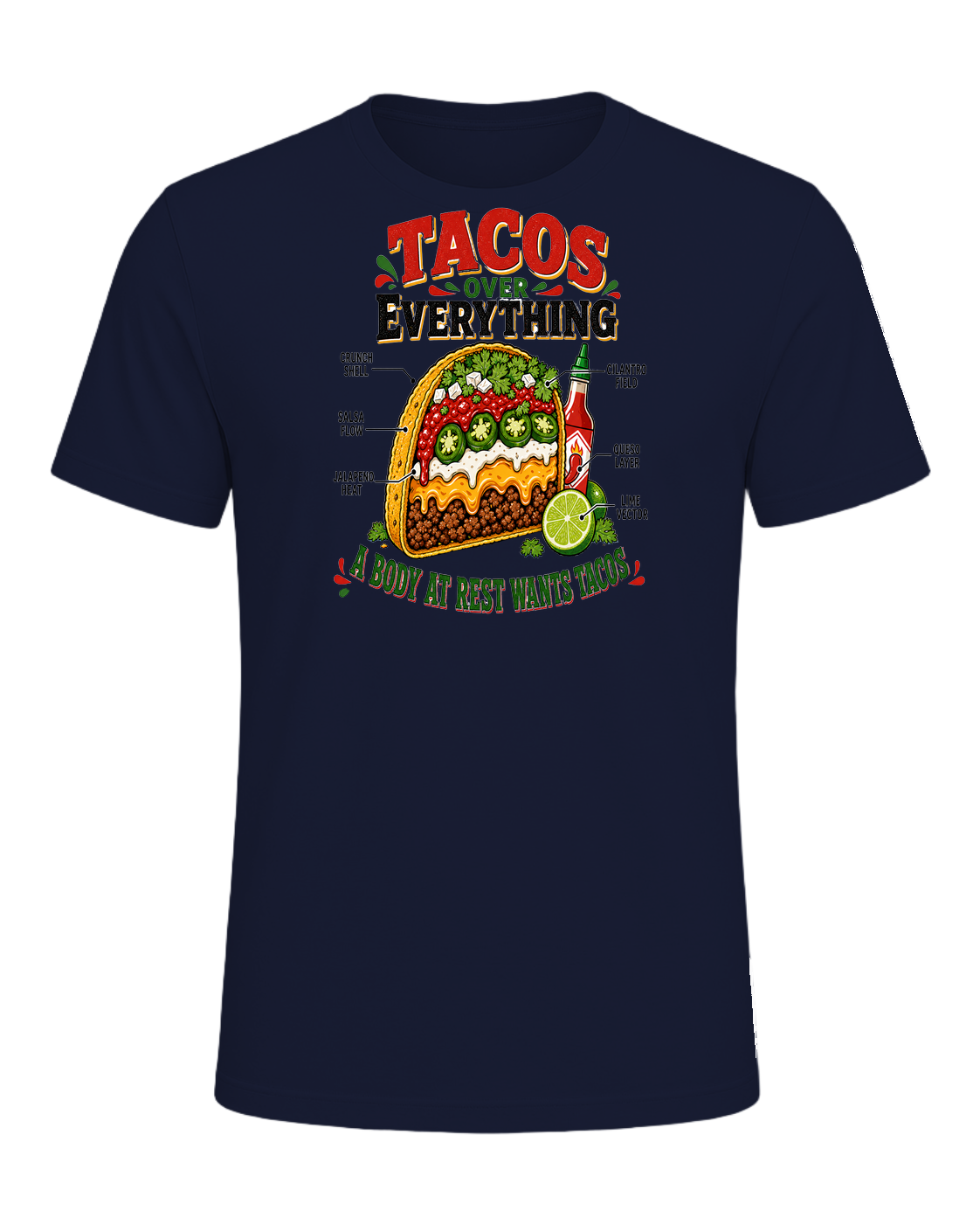 Tacos Over Everything — Navy