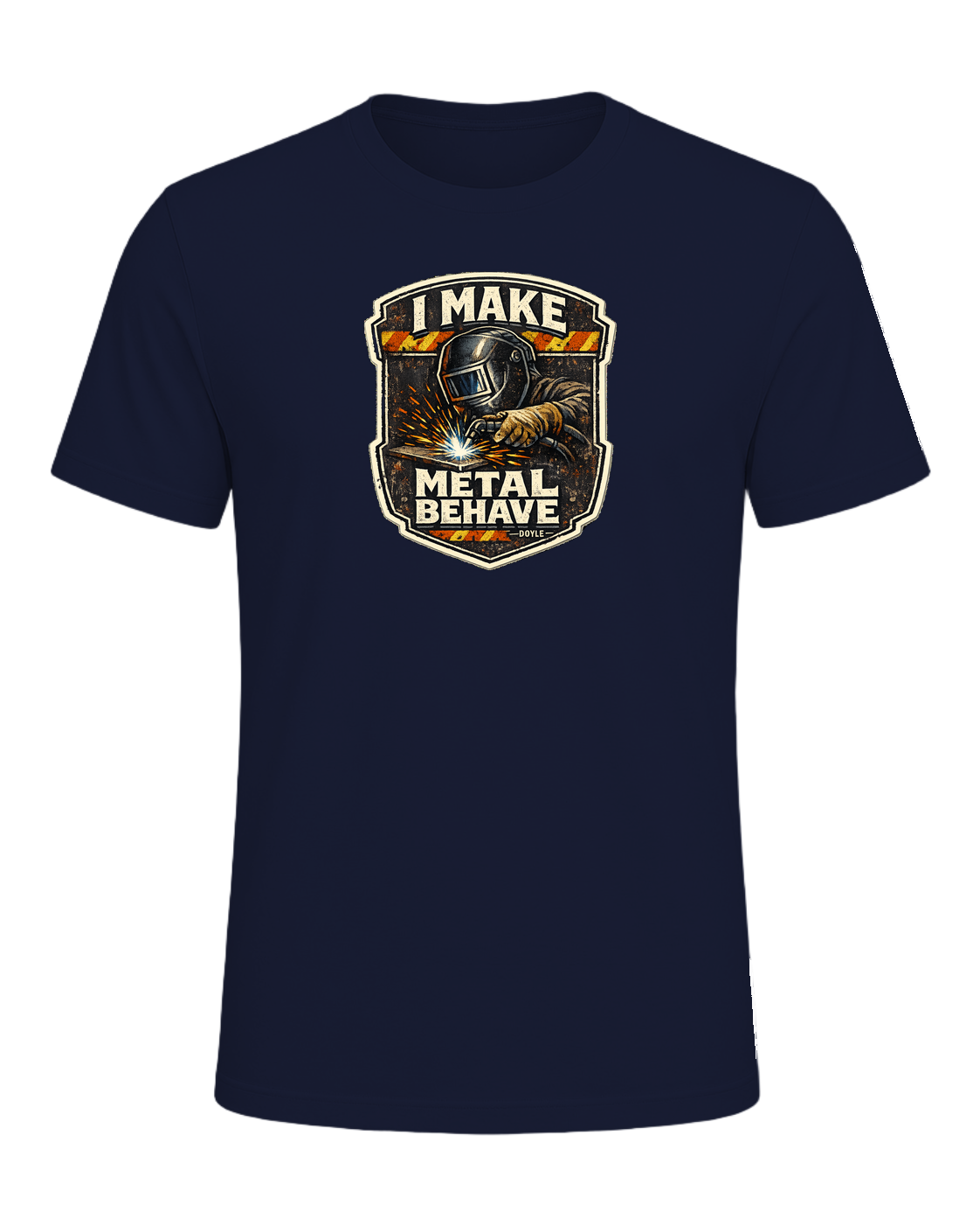 I Make Metal Behave Tee — Navy