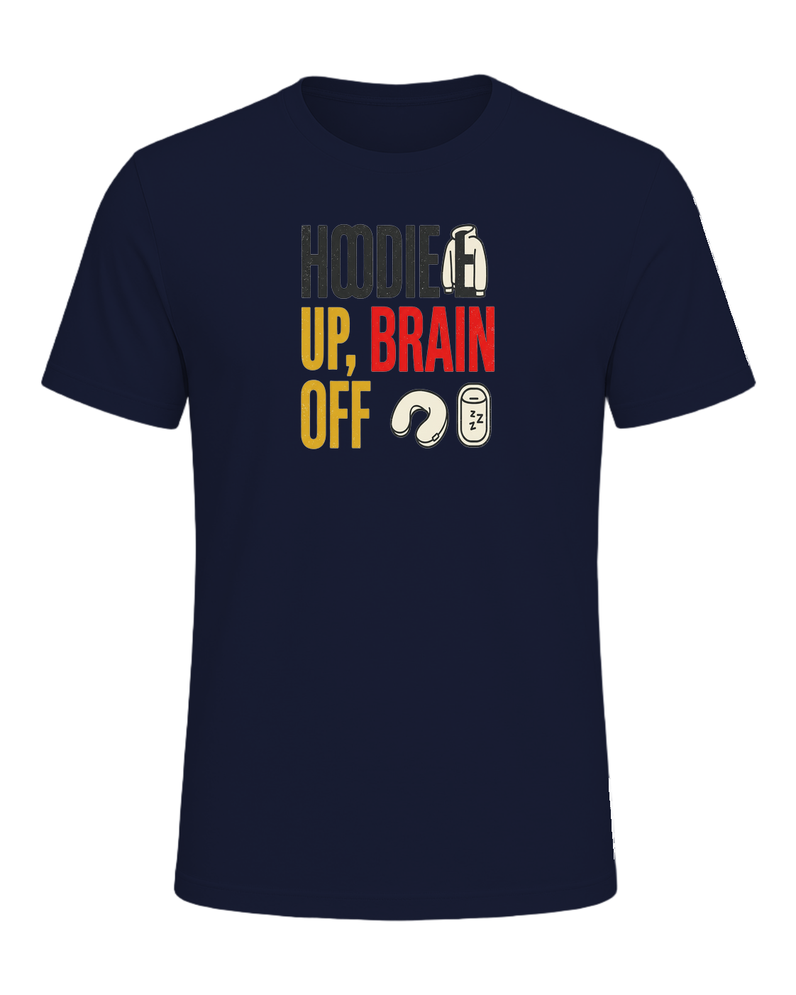 HOODIE UP, BRAIN OFF — Navy