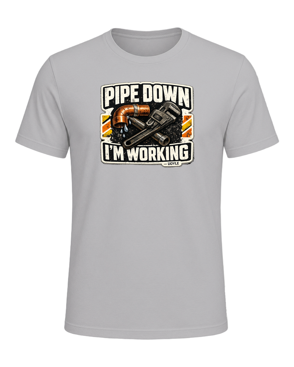 Pipe Down, I'm Working Tee — Athletic Heather