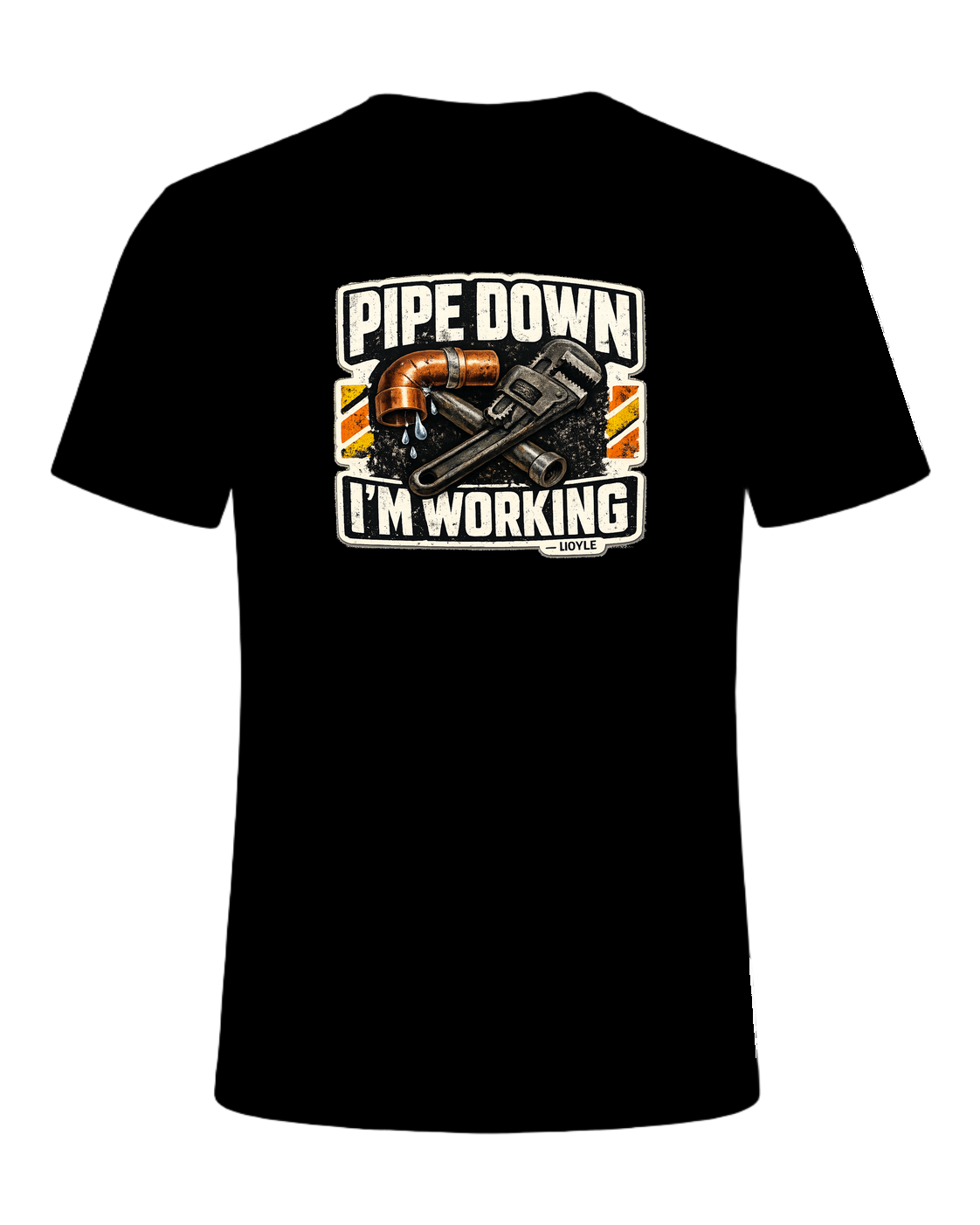Pipe Down, I'm Working Tee — Black