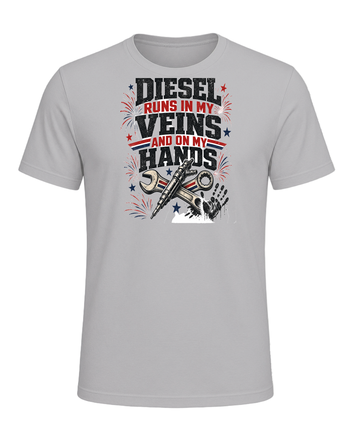 Diesel runs in my veins and on my hands — Athletic Heather