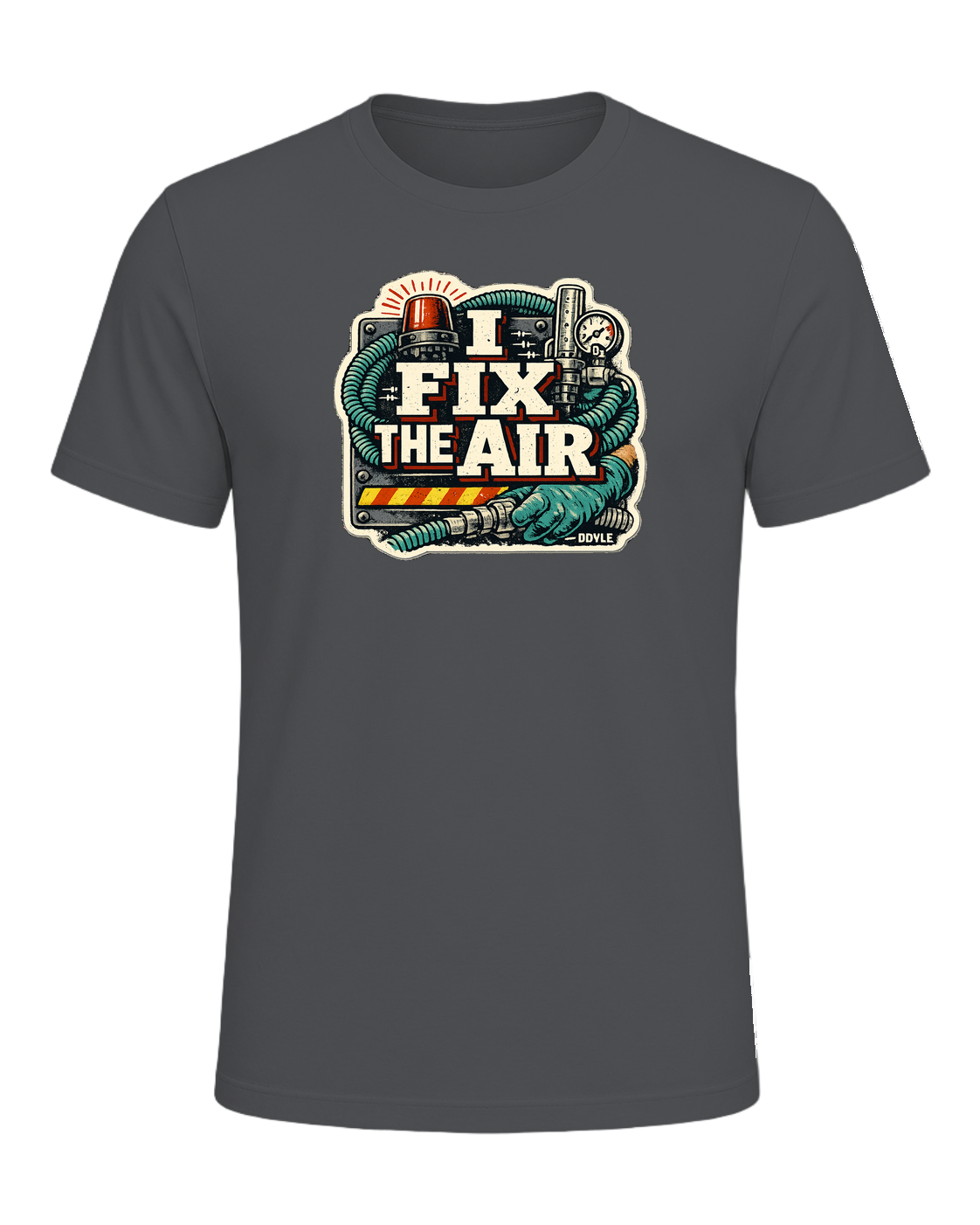 I Fix The Air Tee — Asphalt