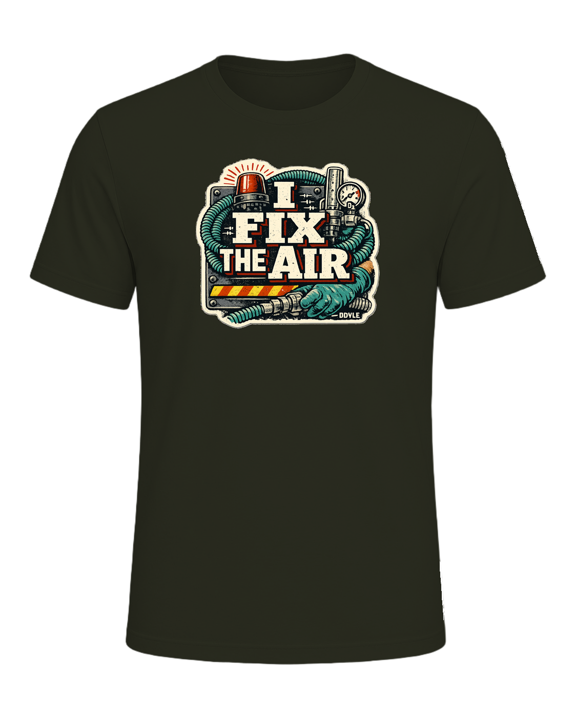 I Fix The Air Tee — Dark Olive