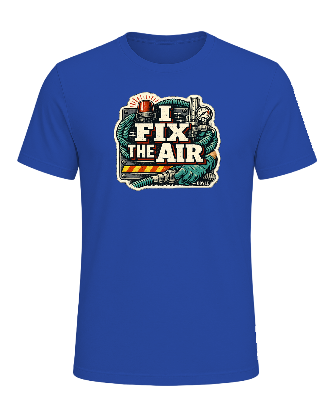 I Fix The Air Tee — True Royal