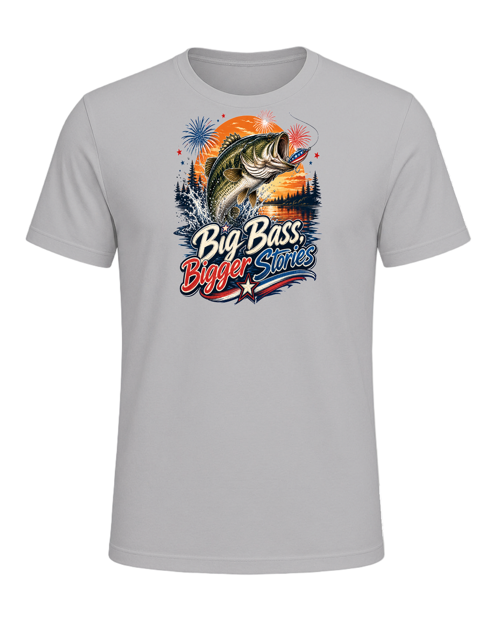 Bass Fishing Obsessed — Athletic Heather